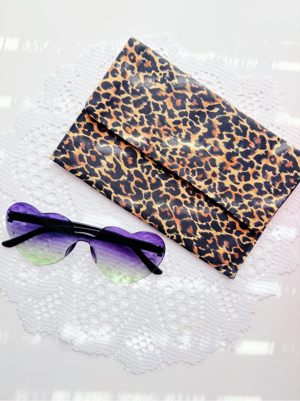 Cheetah Print Clutch & Heart Sunnies Accessory Bundle 🐆🖤